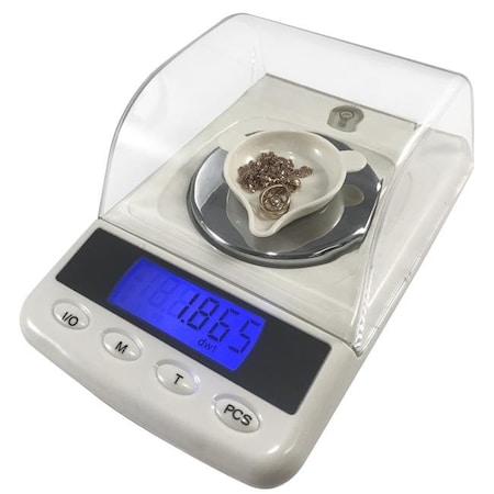 Moon Knight Optima Home Scales QU-53 Quartz Milligram Scale in Jewelry Box; White QU-53